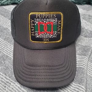 Black Trucker Hat with Graphic Patch